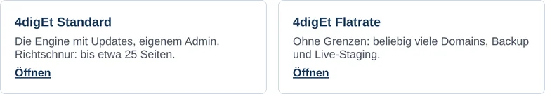 Kachel 4digEt Profi im Dashboard von intern.4diget.de